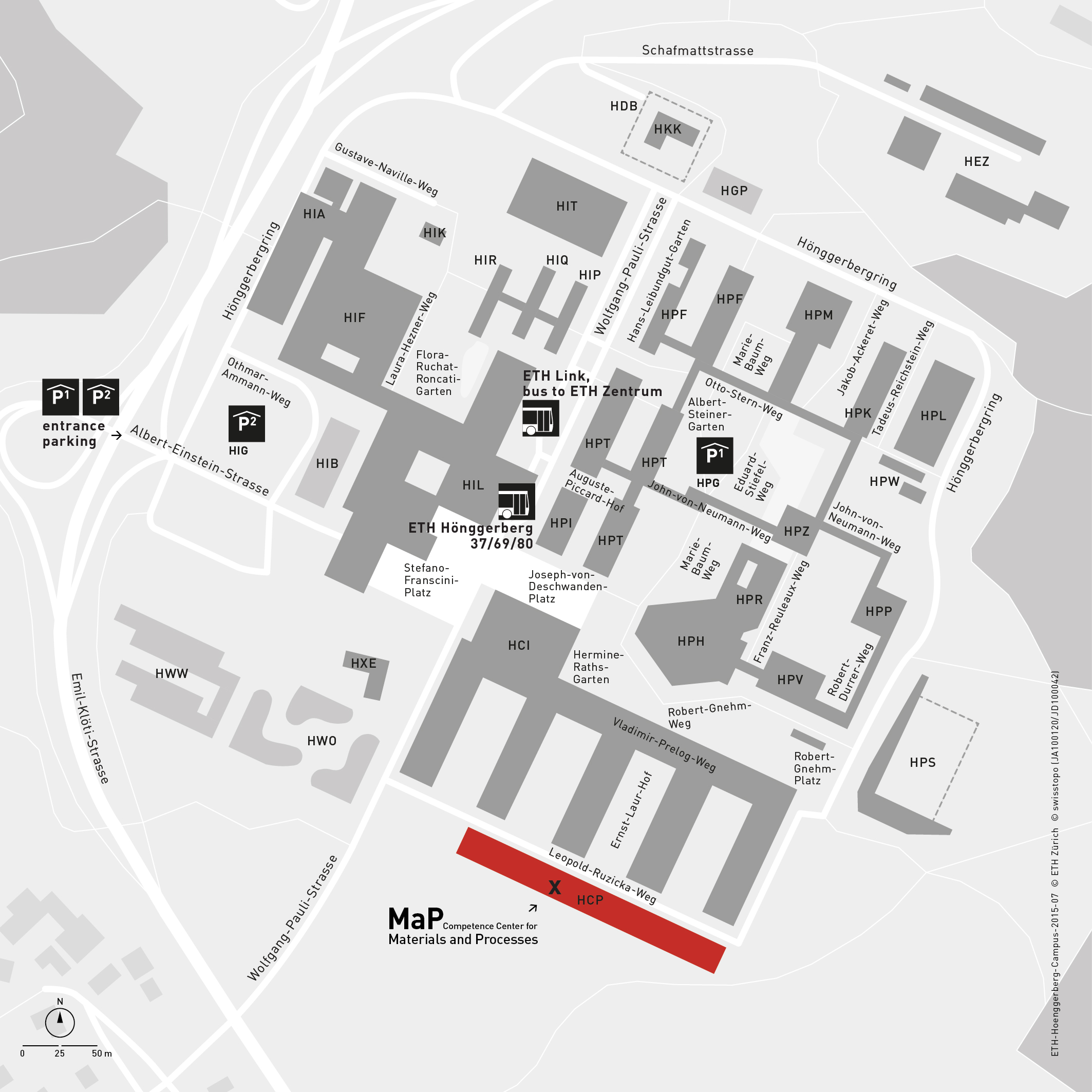 Enlarged view: How to Find the Competence Center for Materials and Processes (MaP)