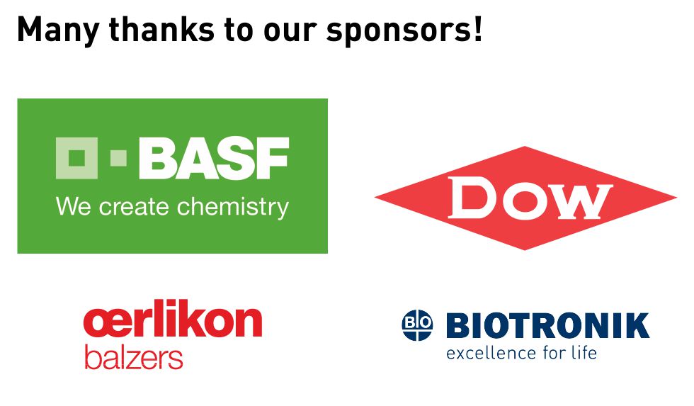 Many thanks to the sponsors of the MaP Graduate Symposium 2016